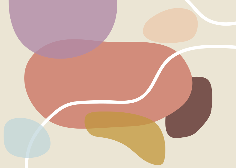 Organic shapes modern vinyl rug - TenStickers