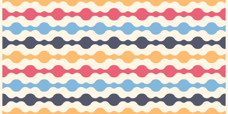 70's waves geometric rugs - TenStickers