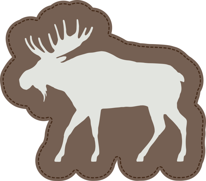 Moose silhouette animal vinyl rug - TenStickers