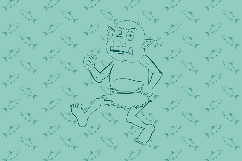 Runaway Cartoon Character vinyl rug - TenStickers