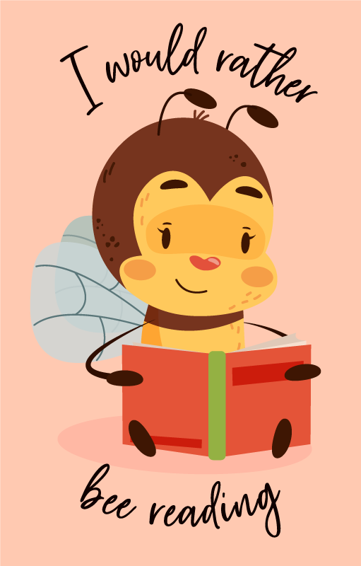 I would rather bee reading custom vinyl rug - TenStickers