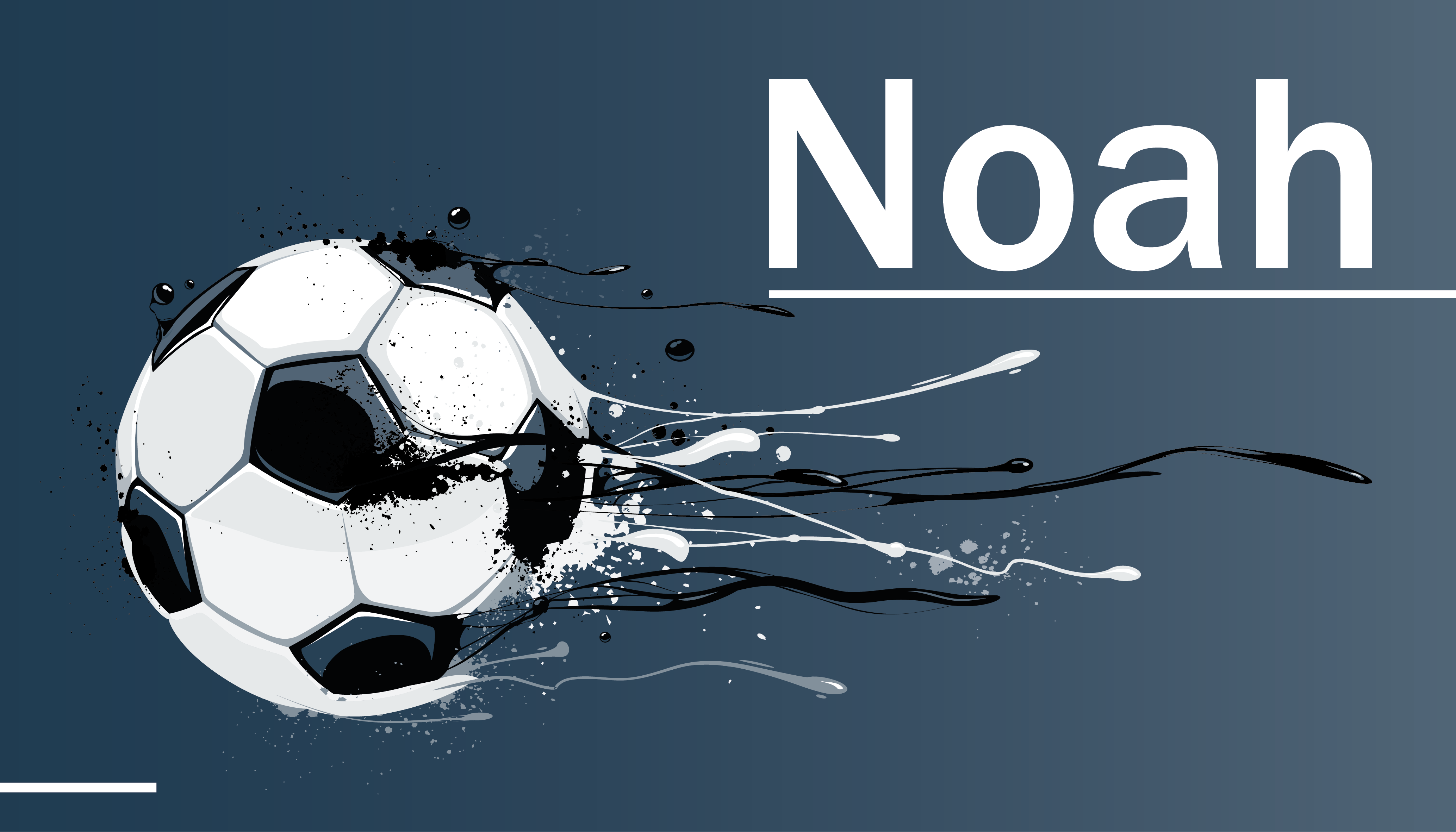 Cool kids personalised football vinyl mat - TenStickers