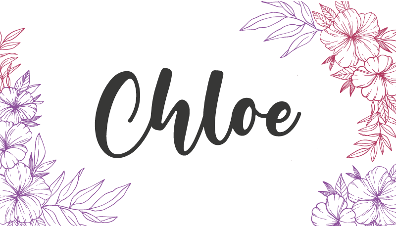 Floral custom name teenager vinyl rug - TenStickers