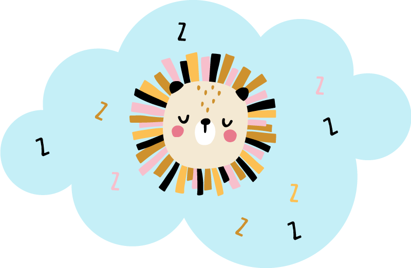 Sleepy Lion Cloud kids vinyl rug - TenStickers
