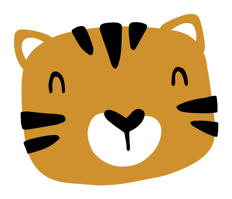 Kids mini tiger kids vinyl rug - TenStickers