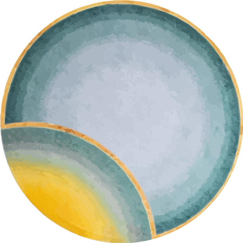 Abstract Circular Form minimalist vinyl rug - TenStickers