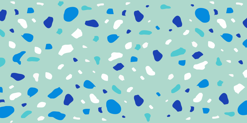 Vinyl rug in blue terrazzo design - TenStickers