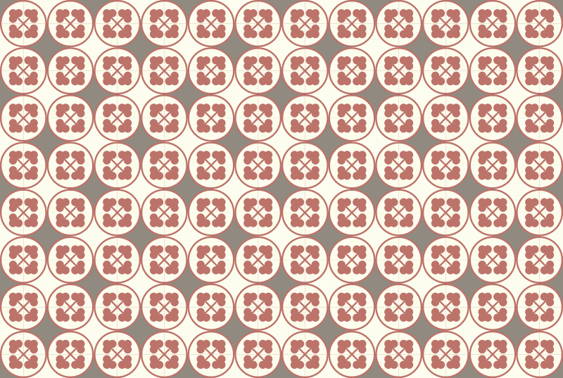 Pastel orange and beige tiles  tile carpet - TenStickers