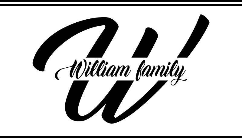 Family initial and name entrance hall vinyl rug - TenStickers