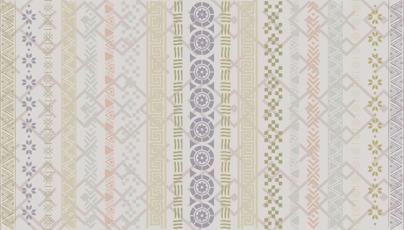 Geometric patterned kitchen vinyl rug - TenStickers