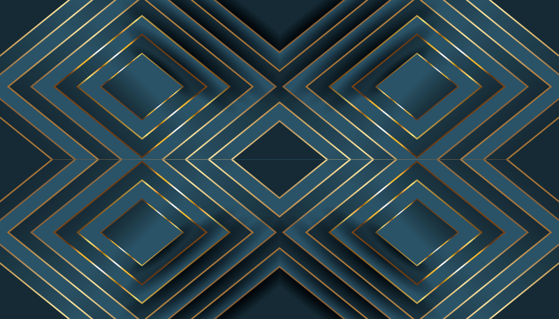 Blue mosaic with top print vinyl rug - TenStickers