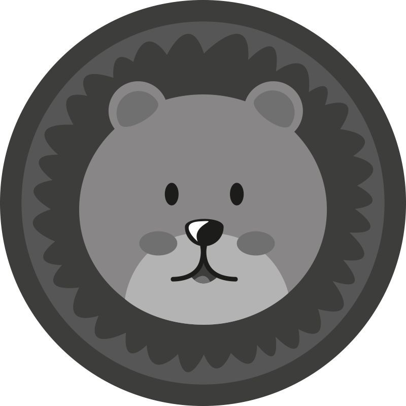 Nordic gray lyon baby play mat - TenStickers