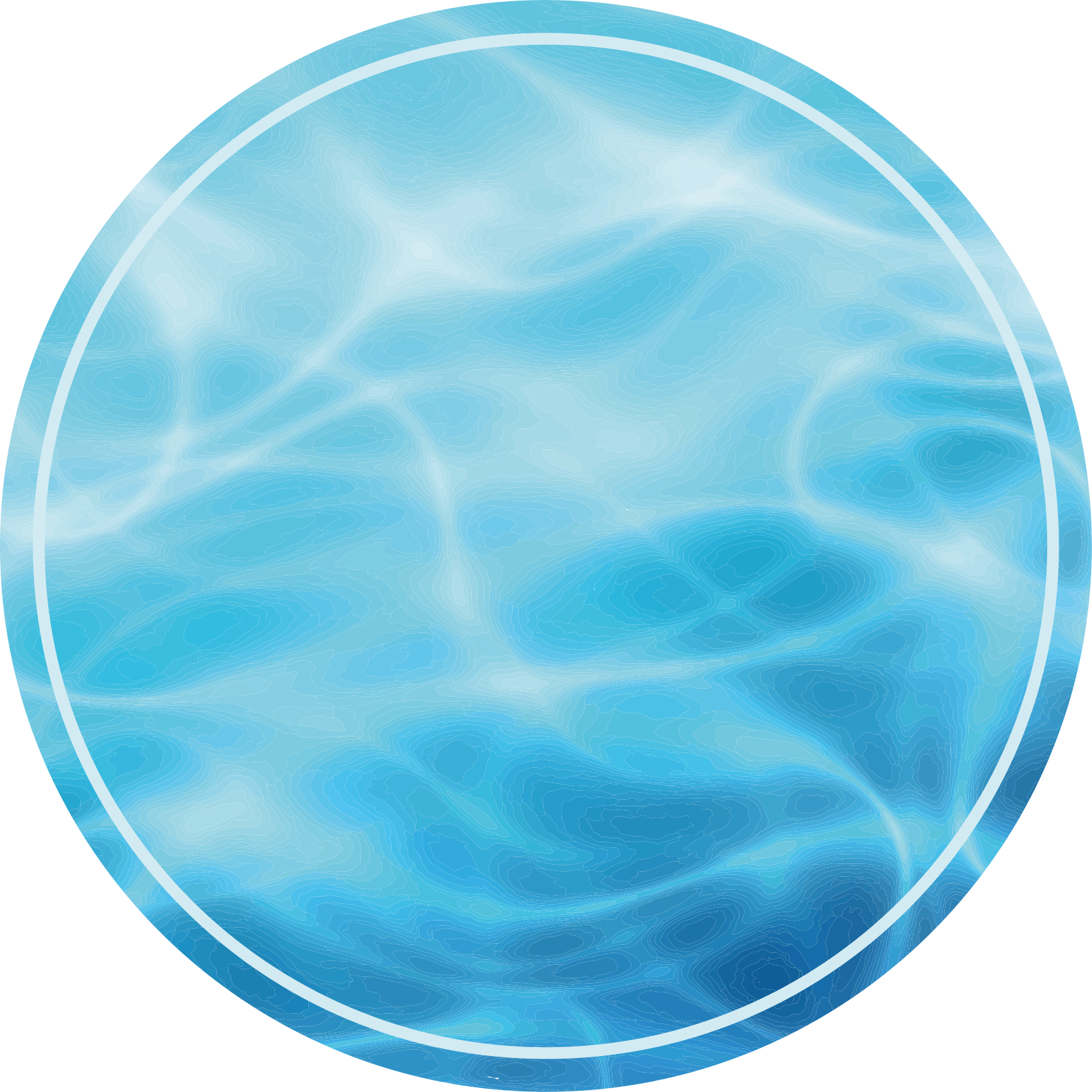 Blue deep water sea abstract nature vinyl rug - TenStickers