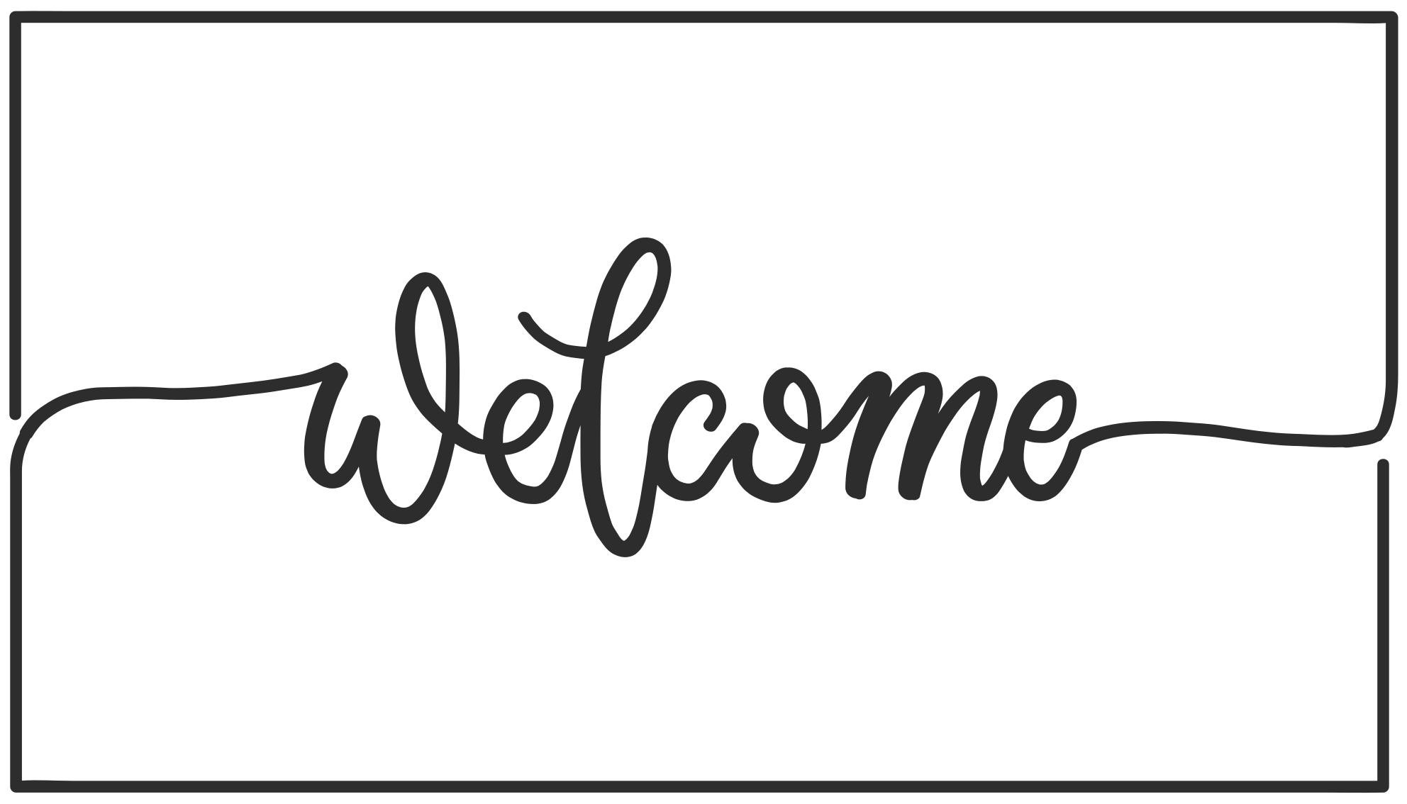Elegant welcome entrance hall vinyl rug - TenStickers