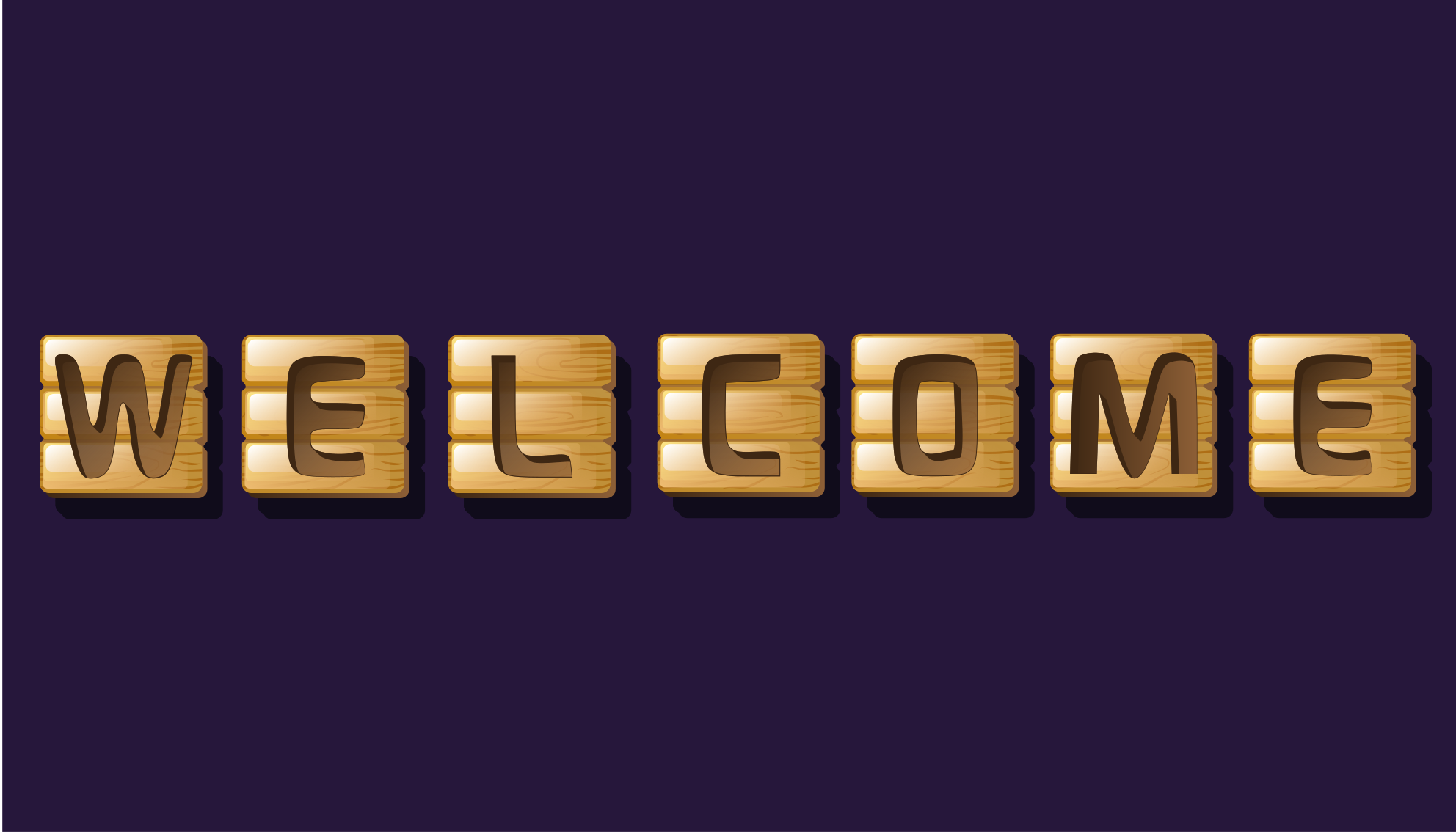 Wooden welcome tiles entrance hall vinyl rug - TenStickers