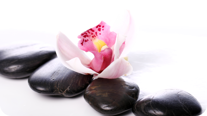 Elegant Floral Serenity nature vinyl rug - TenStickers