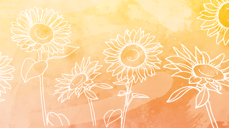 Sunflower Blossom Design flower vinyl rug - TenStickers