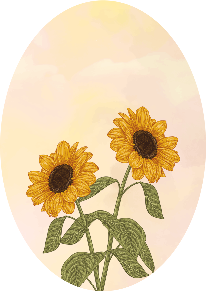 Two Sunflowers in one floral rug - TenStickers