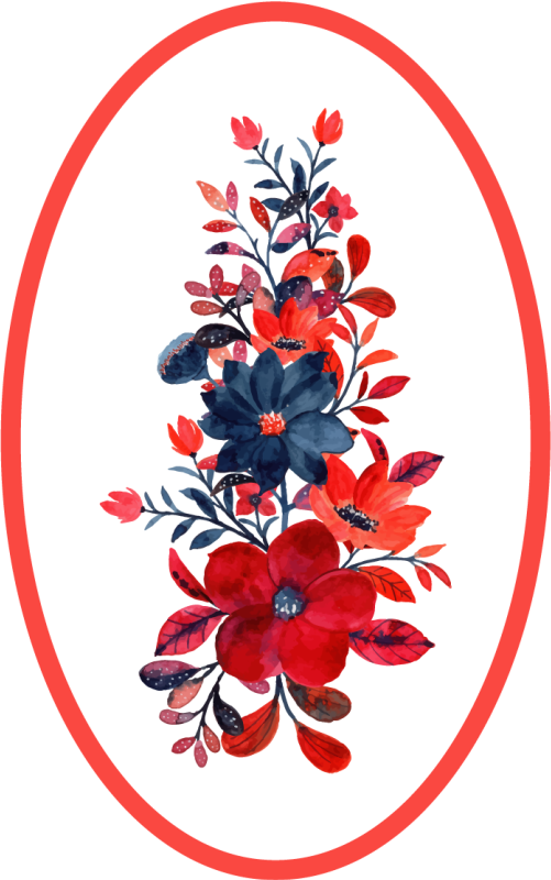 Floral Arrangement flower vinyl rug - TenStickers