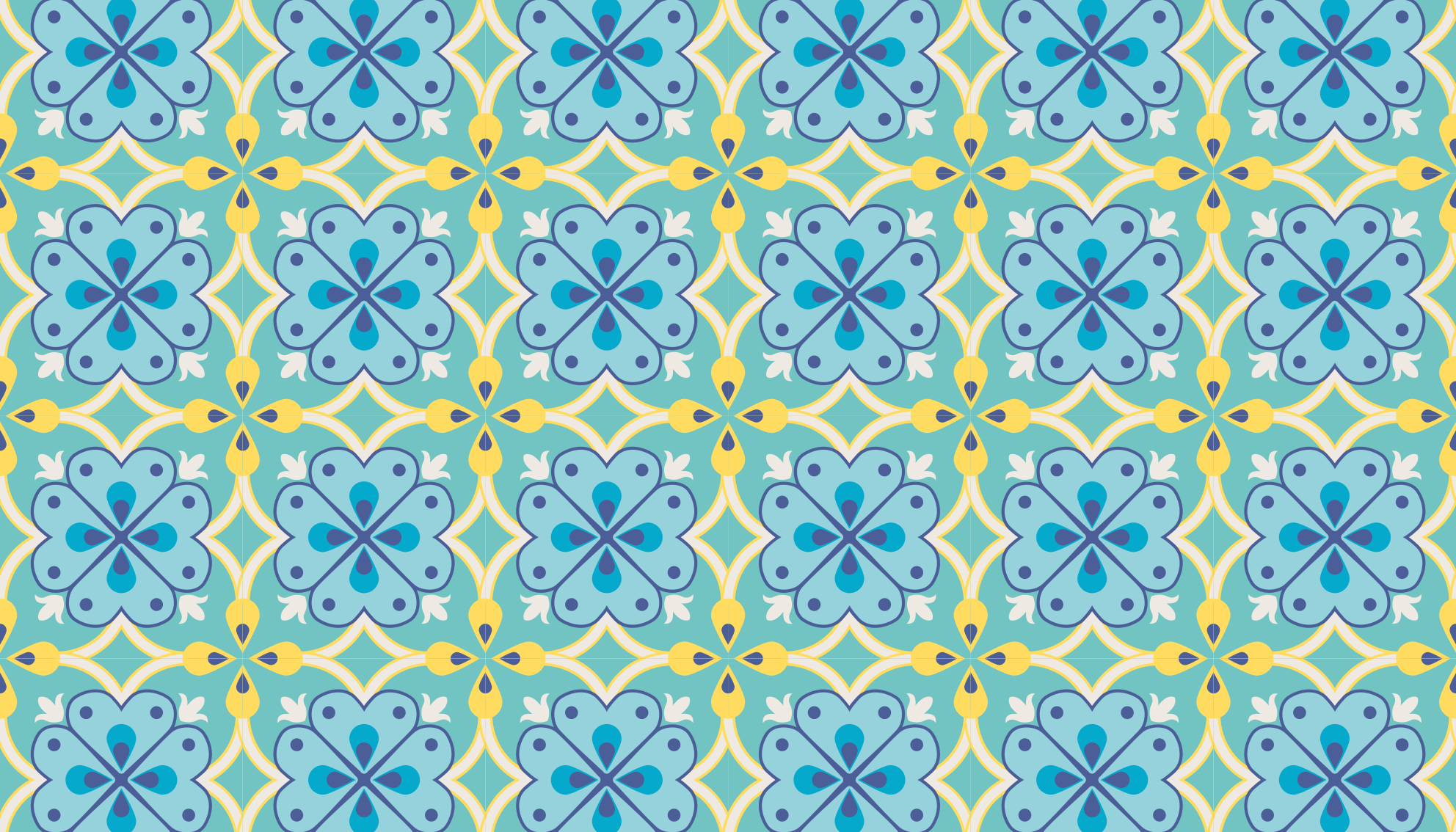 Colorful pattern floor tile carpet - TenStickers