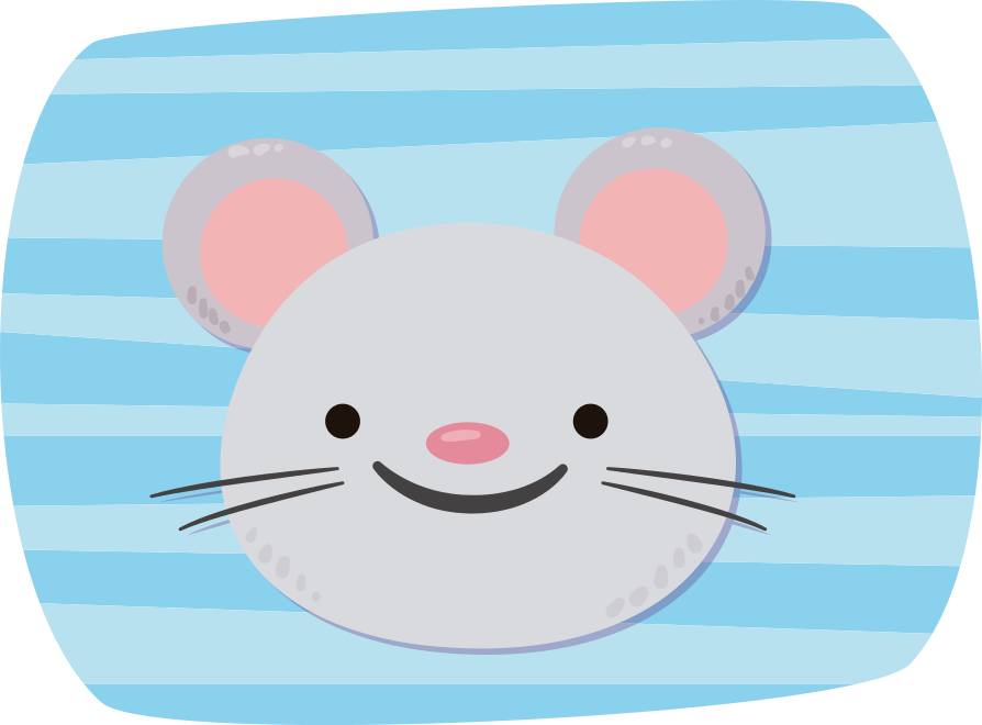 Cute Mouse Face kids vinyl rug - TenStickers