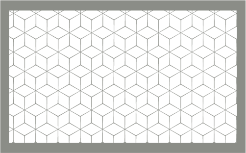 Geometric vinyl rug in hexagonal layout - TenStickers