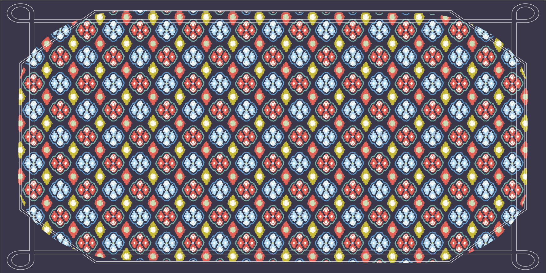 Colorful mosaic composition entrance hall vinyl rug - TenStickers