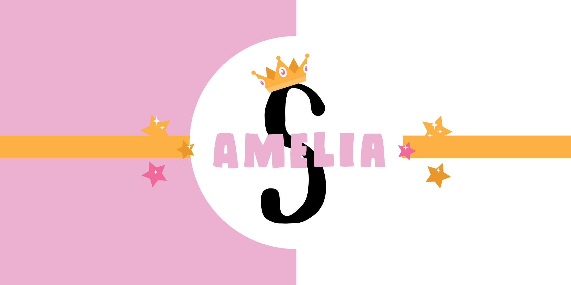 Personalised crown with initial vinyl rug - TenStickers
