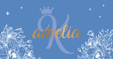 Floral name and initial teenager vinyl rug - TenStickers