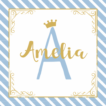 Name Initial Style custom vinyl rug - TenStickers