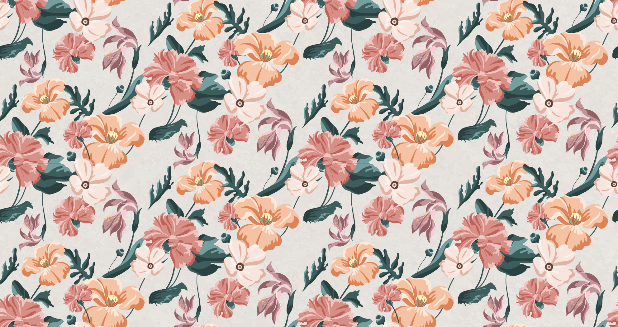Botanical Joy flower vinyl rug - TenStickers