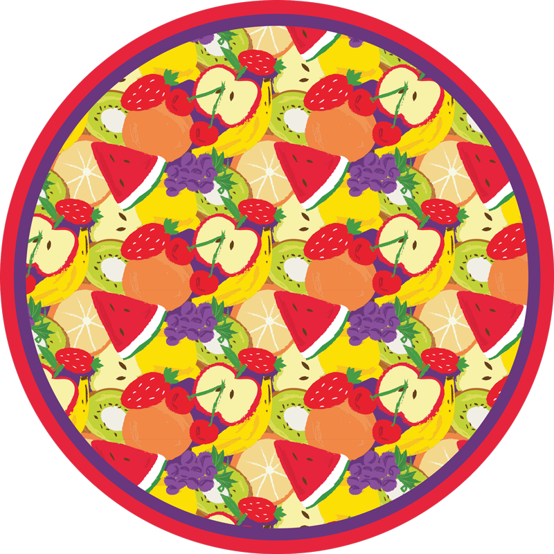 Colourful fruits pattern kitchen floor tiles - TenStickers
