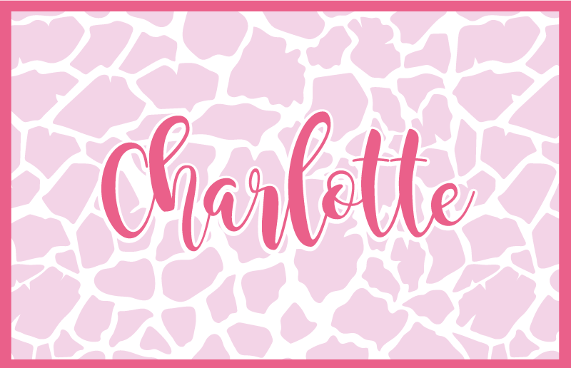 Pink cow deisgn custom vinyl rug - TenStickers