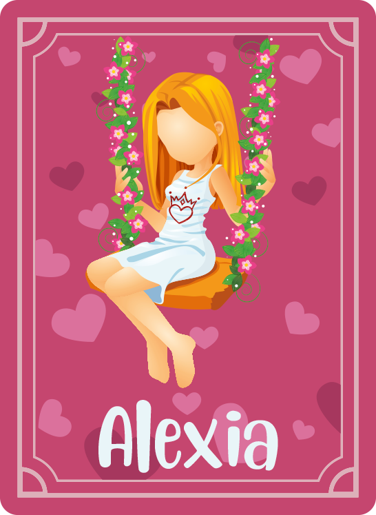 Grass swing with name teenager vinyl rug - TenStickers