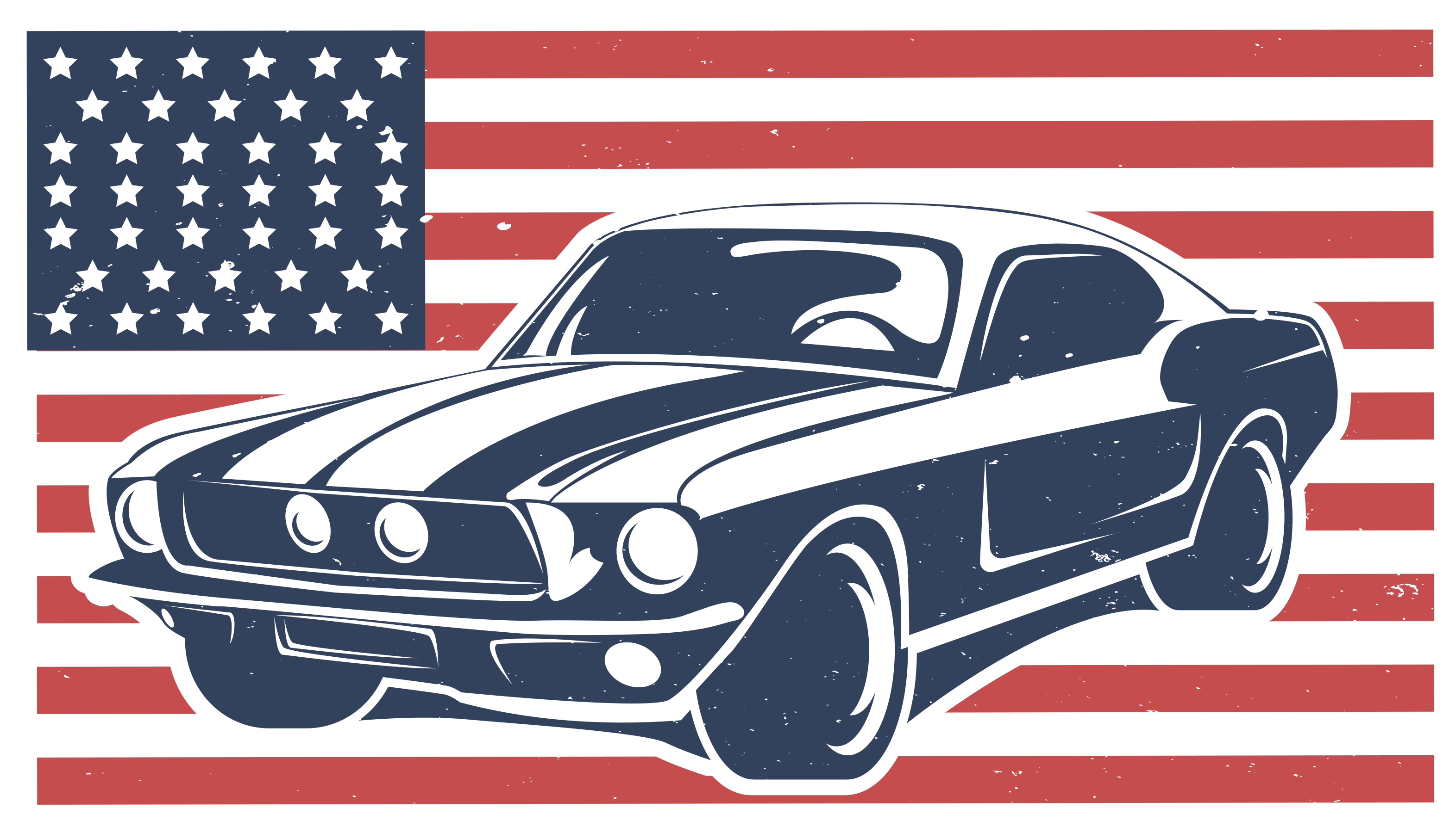 American Legend Muscle Car living room rug - TenStickers