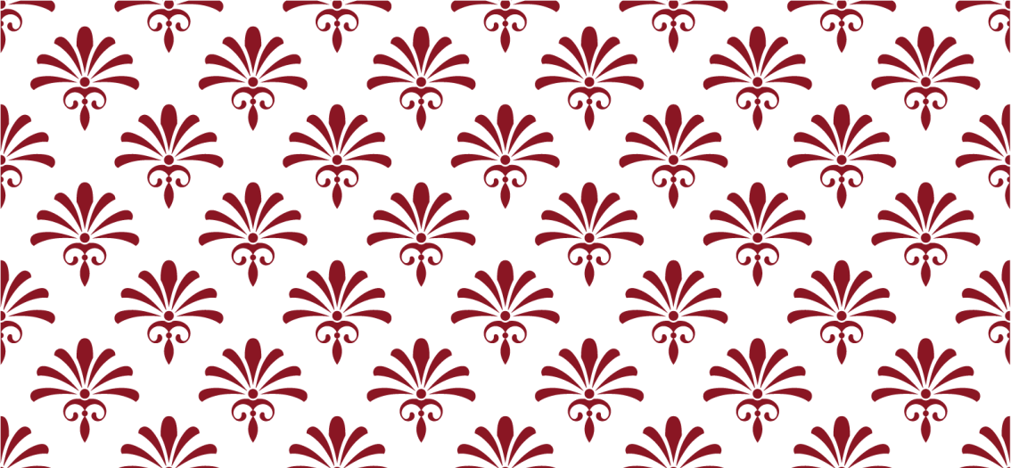 Floral Pattern Red modern vinyl rug - TenStickers