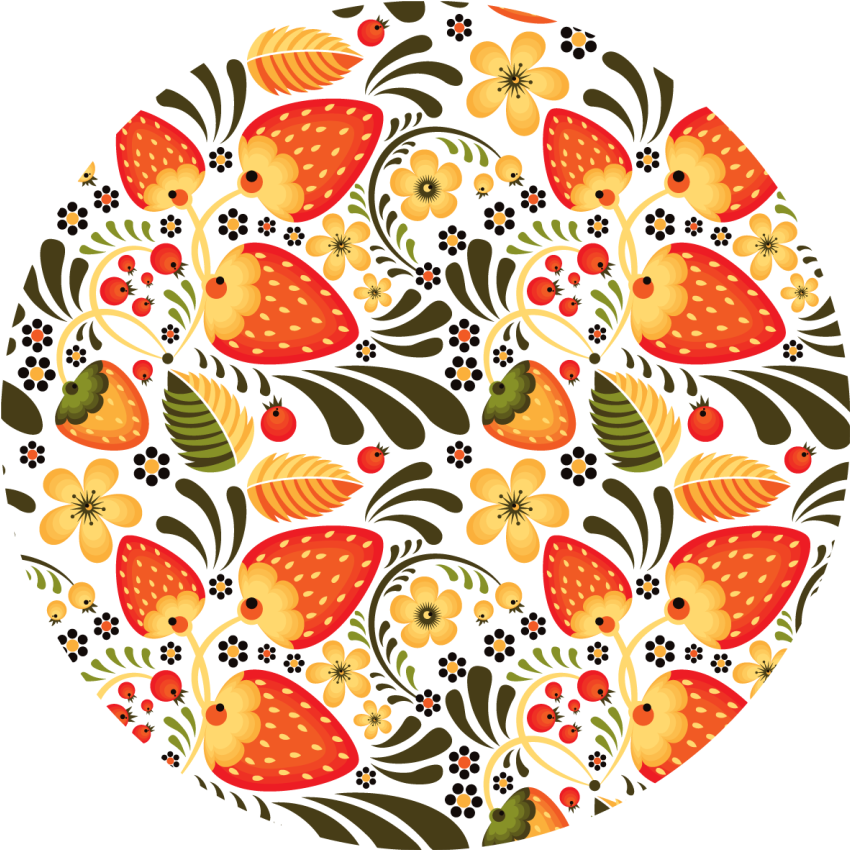 Strawberry Pattern flower vinyl rug - TenStickers
