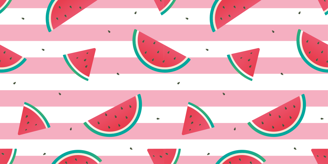 Watermelon Slice Illustration kitchen vinyl rug - TenStickers