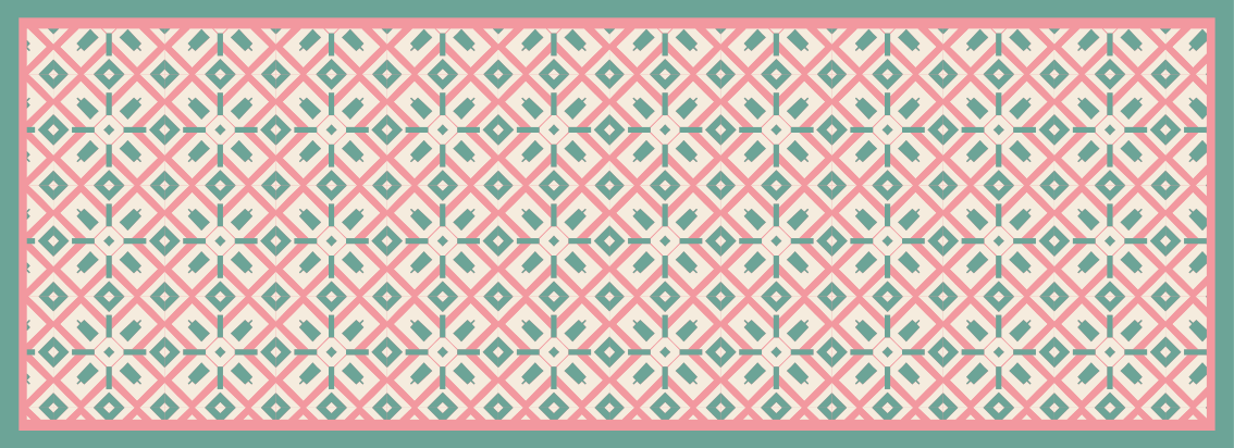Vibrant geometric design geometric vinyl rug - TenStickers