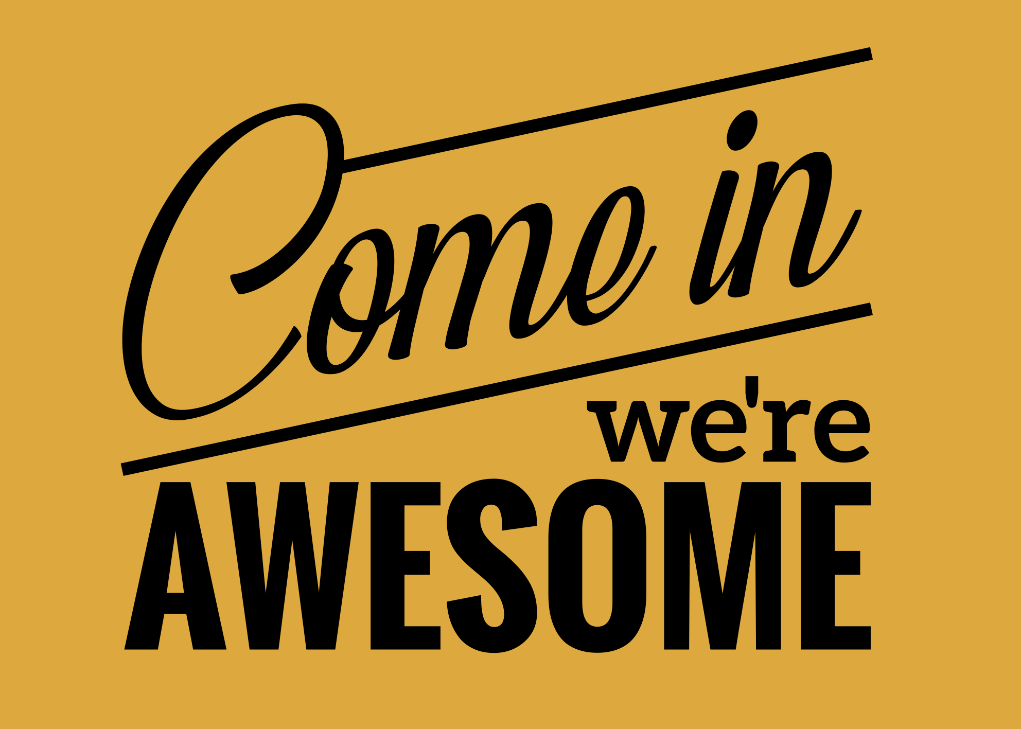 Come in we're awesome modern rug - TenStickers