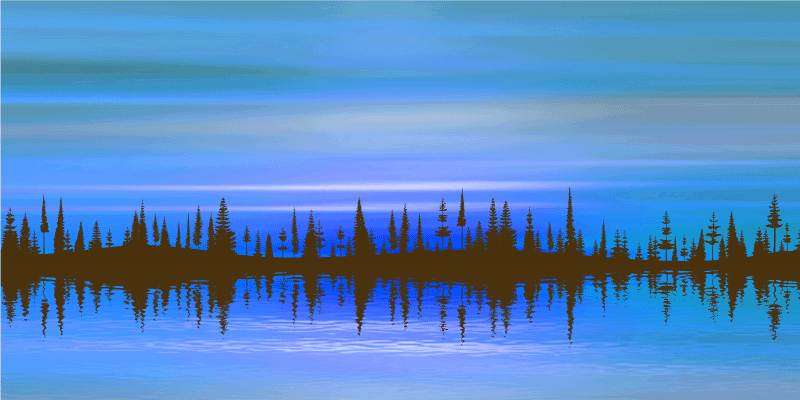 Abstract Landscape Blend nature vinyl rug - TenStickers