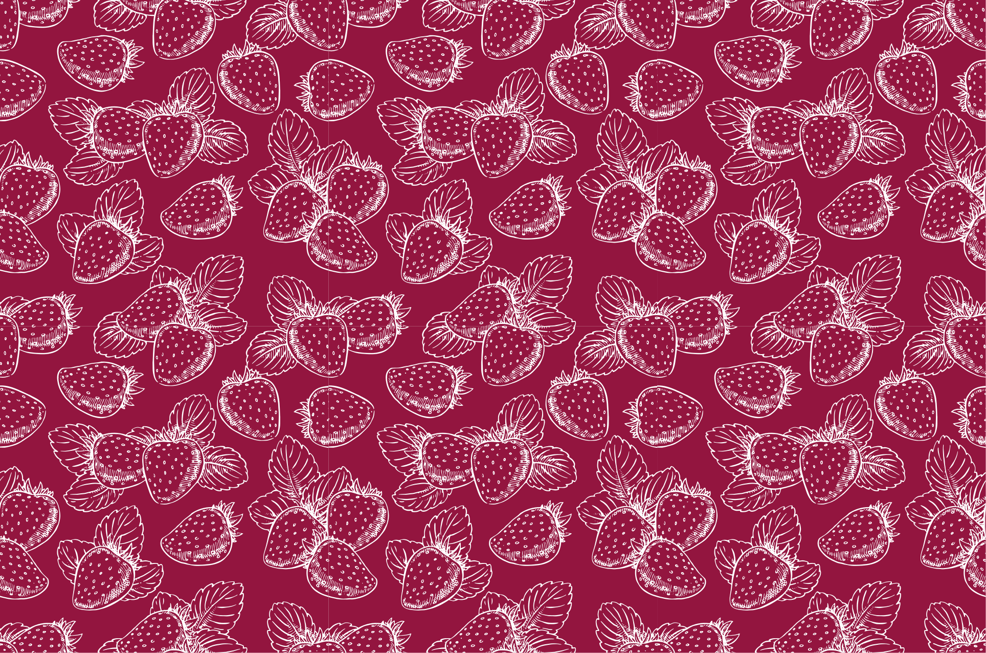 Cute seamless strawberry pattern kitchen floor - TenStickers