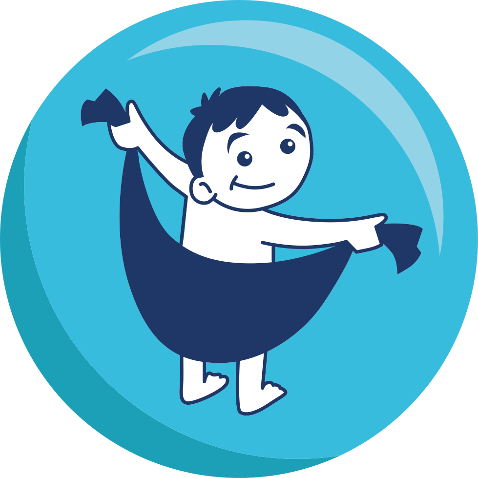 Baby drying off  kids vinyl rug - TenStickers