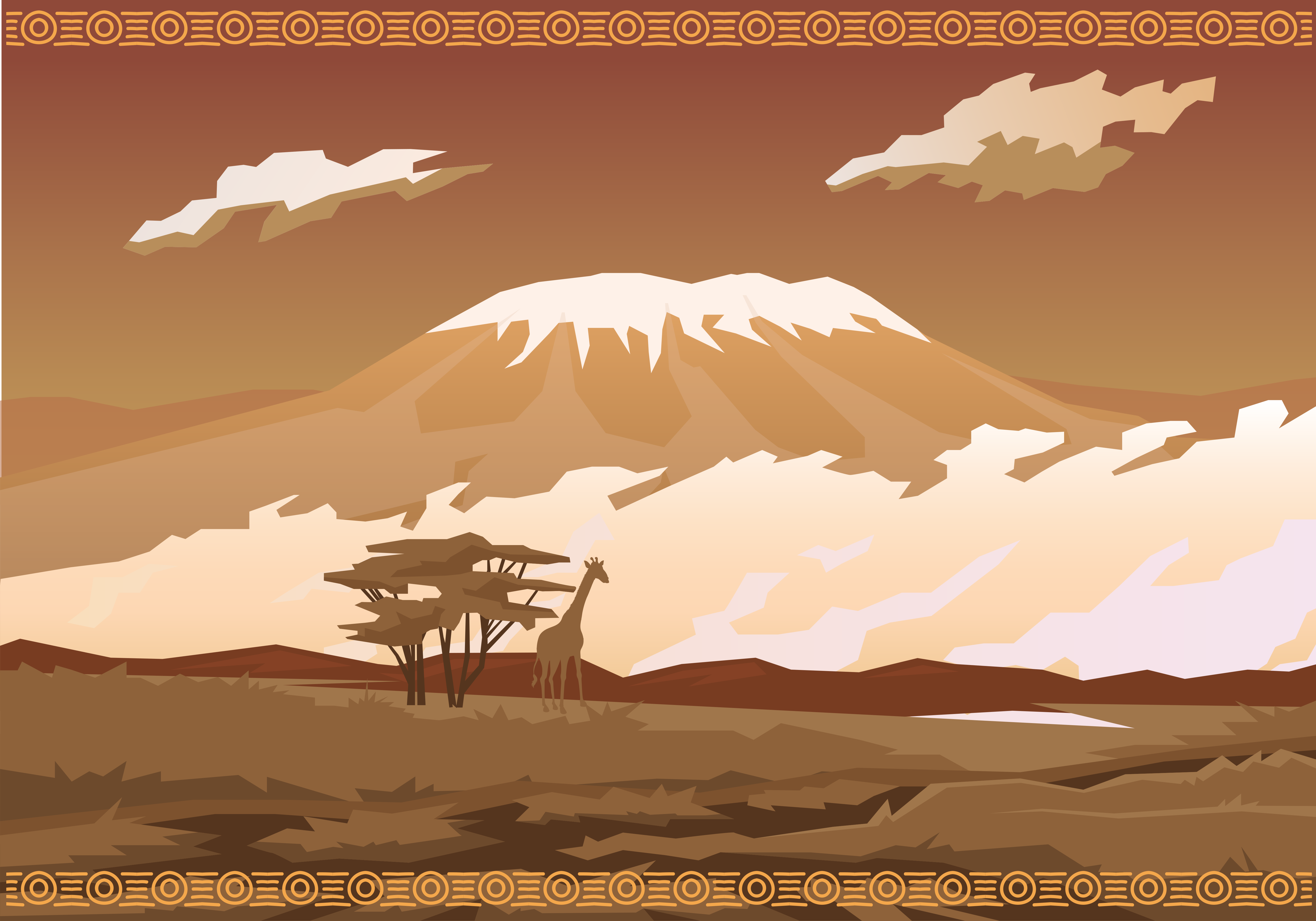 Majestic mountain view nature vinyl rug - TenStickers