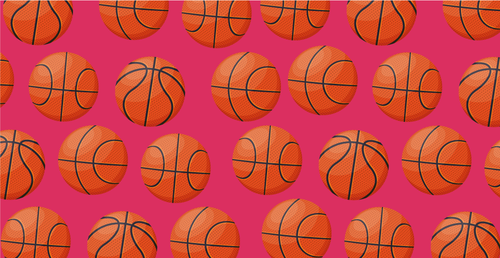 Basketball Motif vinyl rug - TenStickers