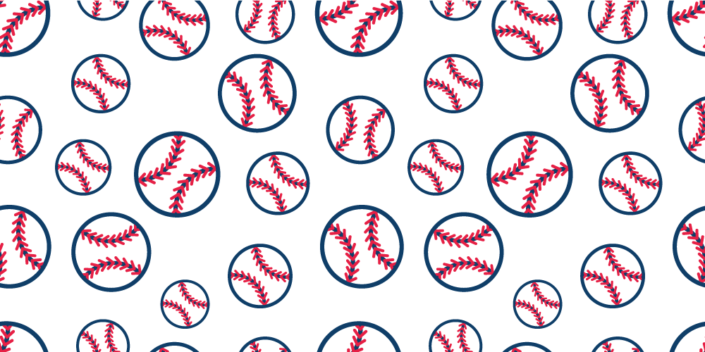 Original baseball balls pattern bedroom rug - TenStickers