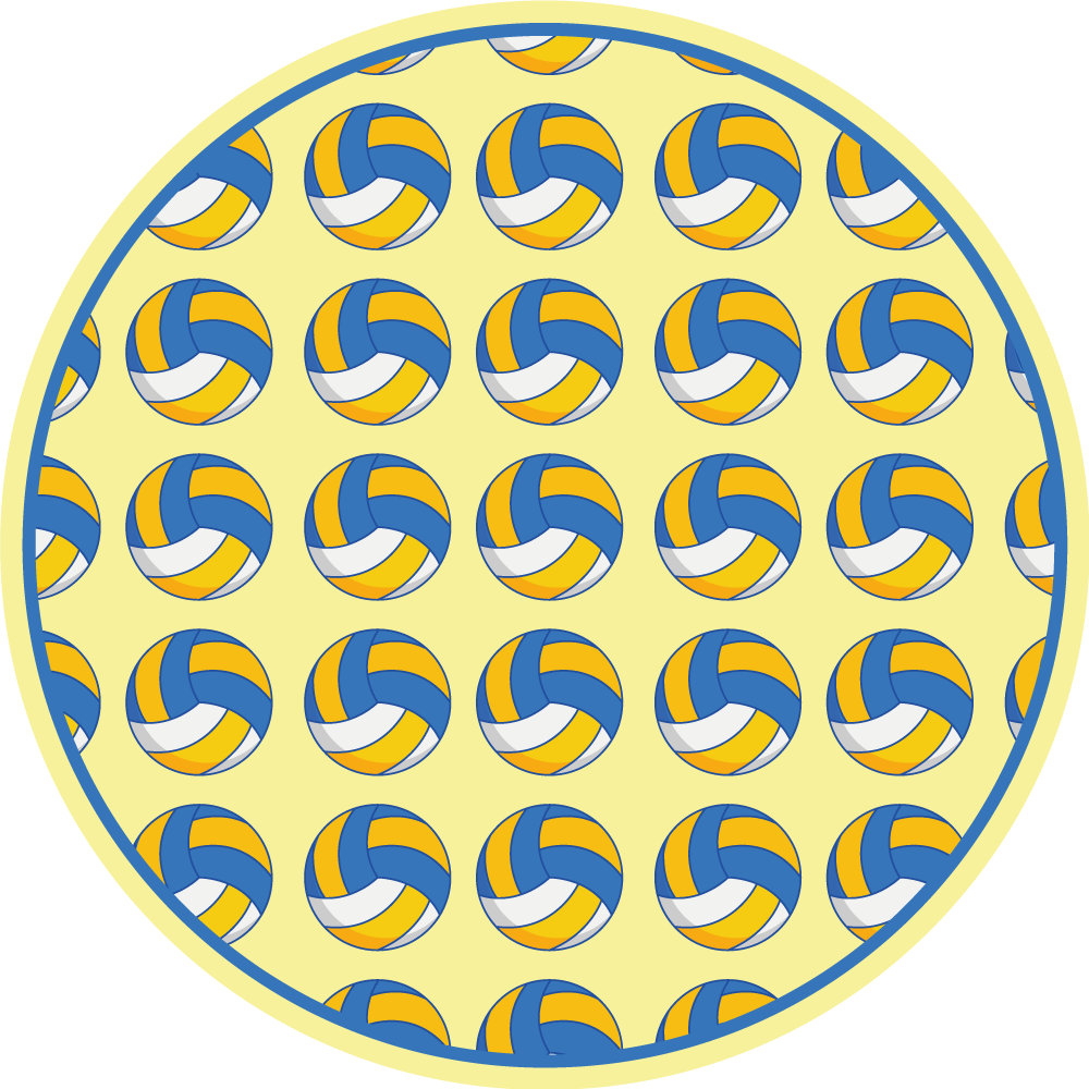 Volleyball Motif gaming vinyl rug - TenStickers