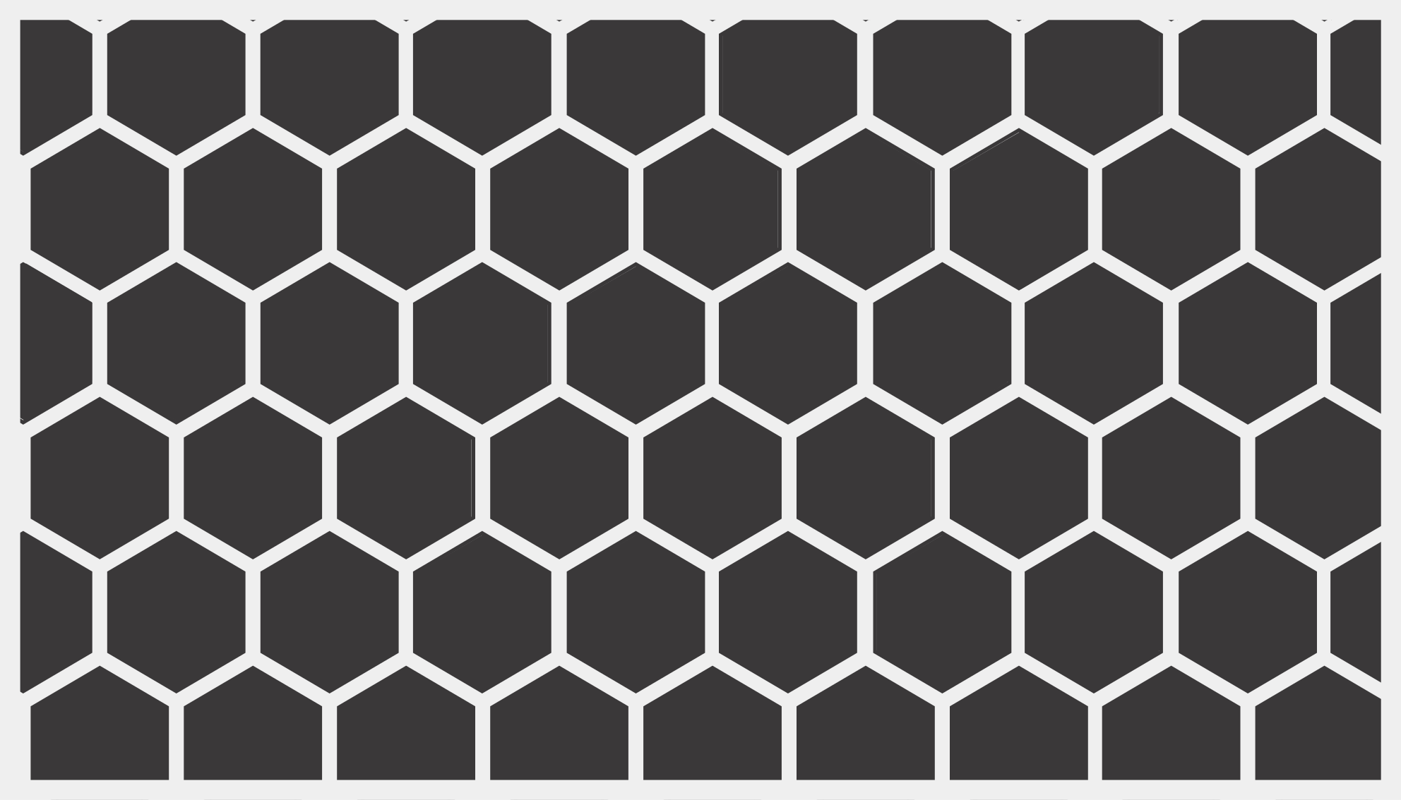 Black hexagons geometric figures geometric rugs - TenStickers