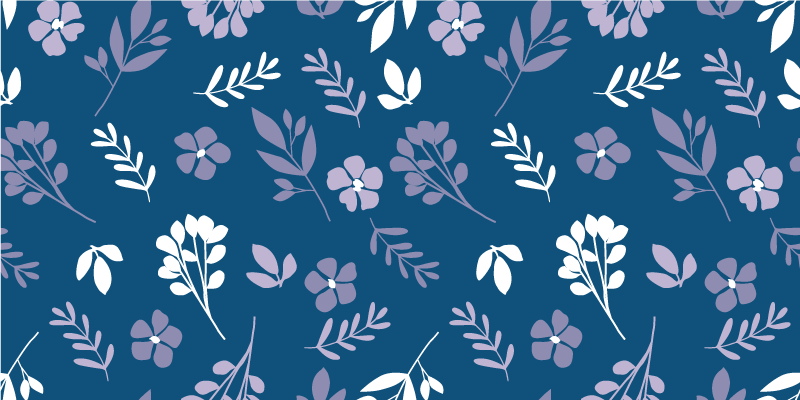 Minimalistic little flowers floral rug - TenStickers