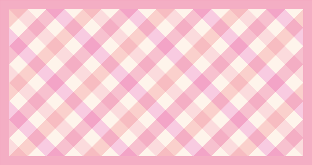 Pink Checkered Pattern stripes vinyl rug - TenStickers